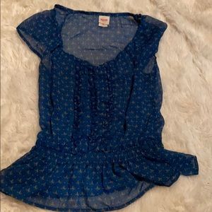 Blue see through mossimo shirt